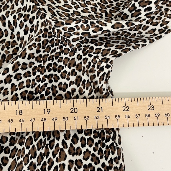 Talbots Brown Leopard Button Long Sleeve Shirt - Picture 11 of 11